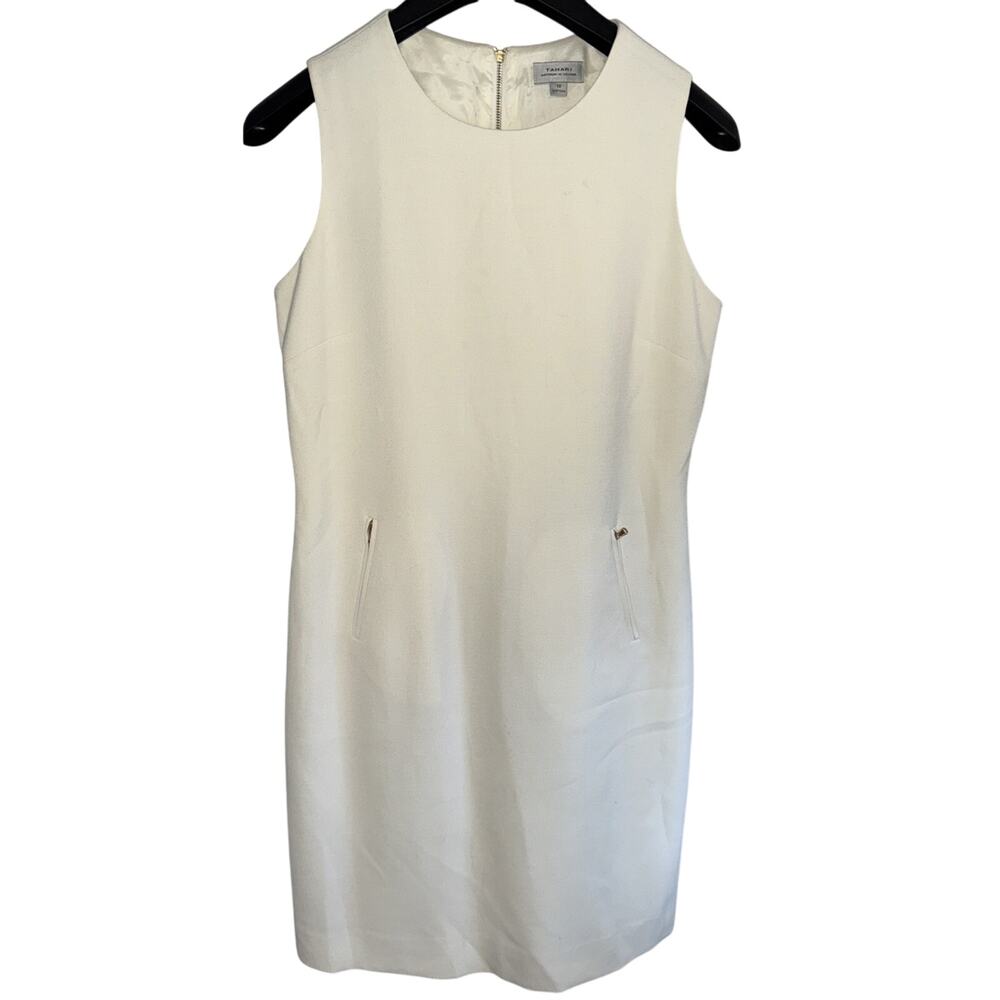 Tahari Women's Sleeveless Fit & Flare White Dress - Size 10